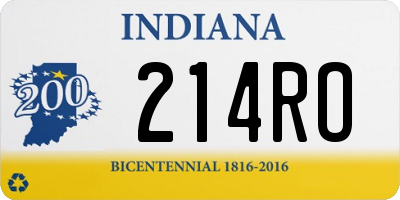 IN license plate 214RO