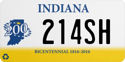 IN license plate 214SH