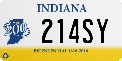 IN license plate 214SY