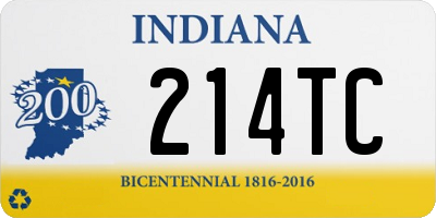 IN license plate 214TC