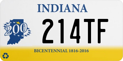 IN license plate 214TF