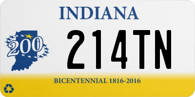 IN license plate 214TN