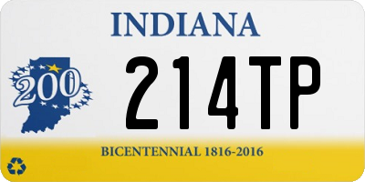 IN license plate 214TP