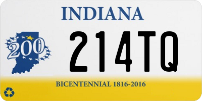 IN license plate 214TQ