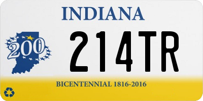 IN license plate 214TR