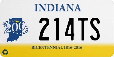 IN license plate 214TS