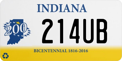 IN license plate 214UB