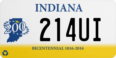 IN license plate 214UI