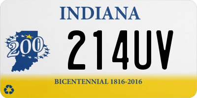 IN license plate 214UV