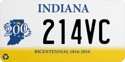 IN license plate 214VC