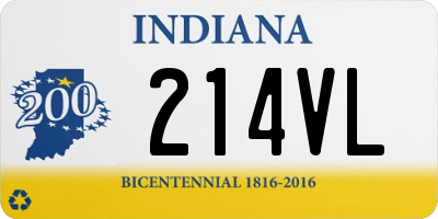 IN license plate 214VL