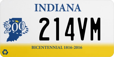 IN license plate 214VM