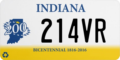 IN license plate 214VR