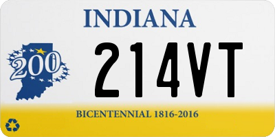 IN license plate 214VT