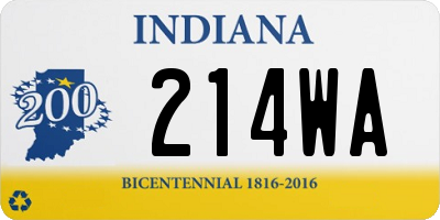 IN license plate 214WA