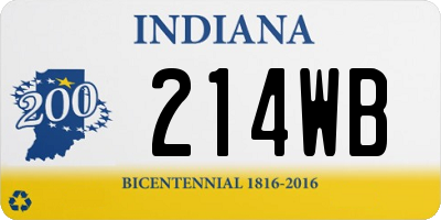 IN license plate 214WB