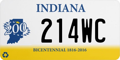 IN license plate 214WC