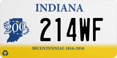 IN license plate 214WF