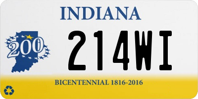 IN license plate 214WI