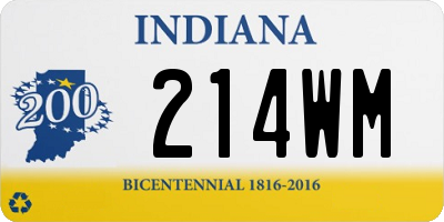 IN license plate 214WM