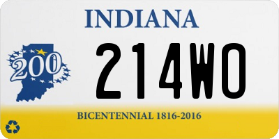 IN license plate 214WO