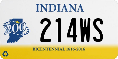 IN license plate 214WS