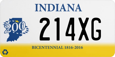 IN license plate 214XG