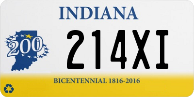 IN license plate 214XI