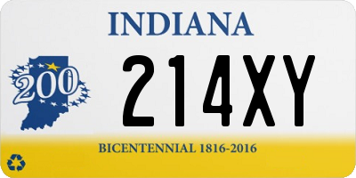 IN license plate 214XY