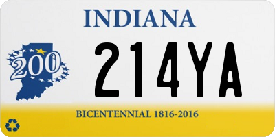 IN license plate 214YA