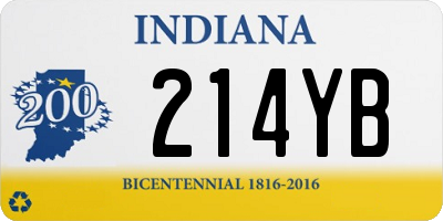 IN license plate 214YB