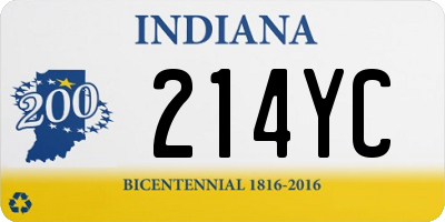 IN license plate 214YC