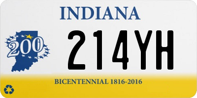 IN license plate 214YH