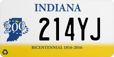 IN license plate 214YJ