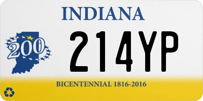 IN license plate 214YP