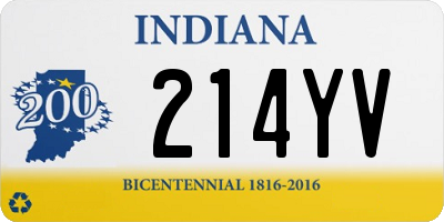 IN license plate 214YV