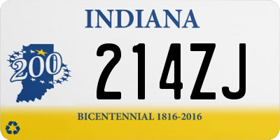 IN license plate 214ZJ