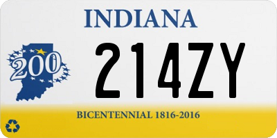 IN license plate 214ZY