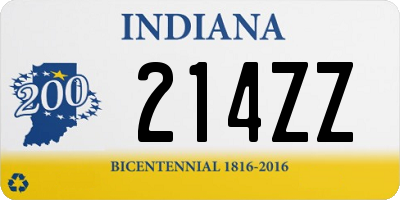 IN license plate 214ZZ