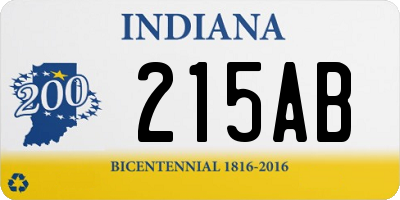 IN license plate 215AB