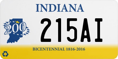 IN license plate 215AI