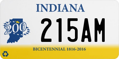 IN license plate 215AM