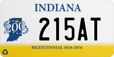 IN license plate 215AT