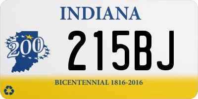 IN license plate 215BJ