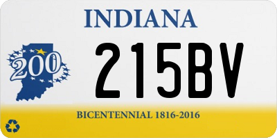 IN license plate 215BV