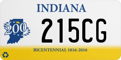 IN license plate 215CG