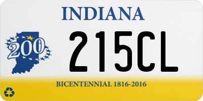 IN license plate 215CL