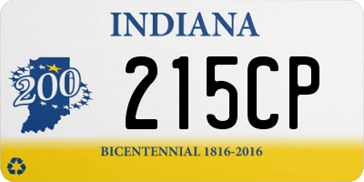 IN license plate 215CP