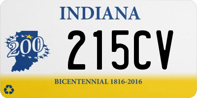 IN license plate 215CV