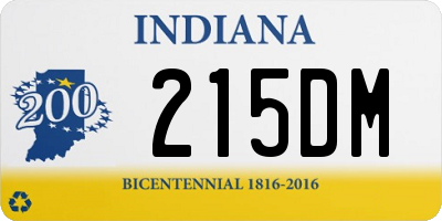 IN license plate 215DM